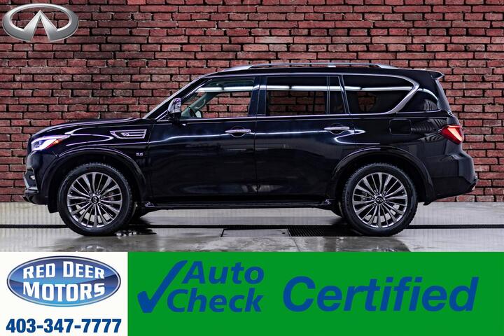 2019 Infiniti QX80 AWD Limited Leather Roof Nav BCam Red Deer AB