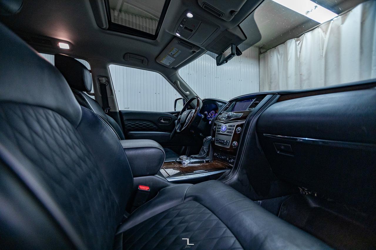 2019 Infiniti QX80 AWD Luxe Leather Roof Nav BCam Red Deer AB
