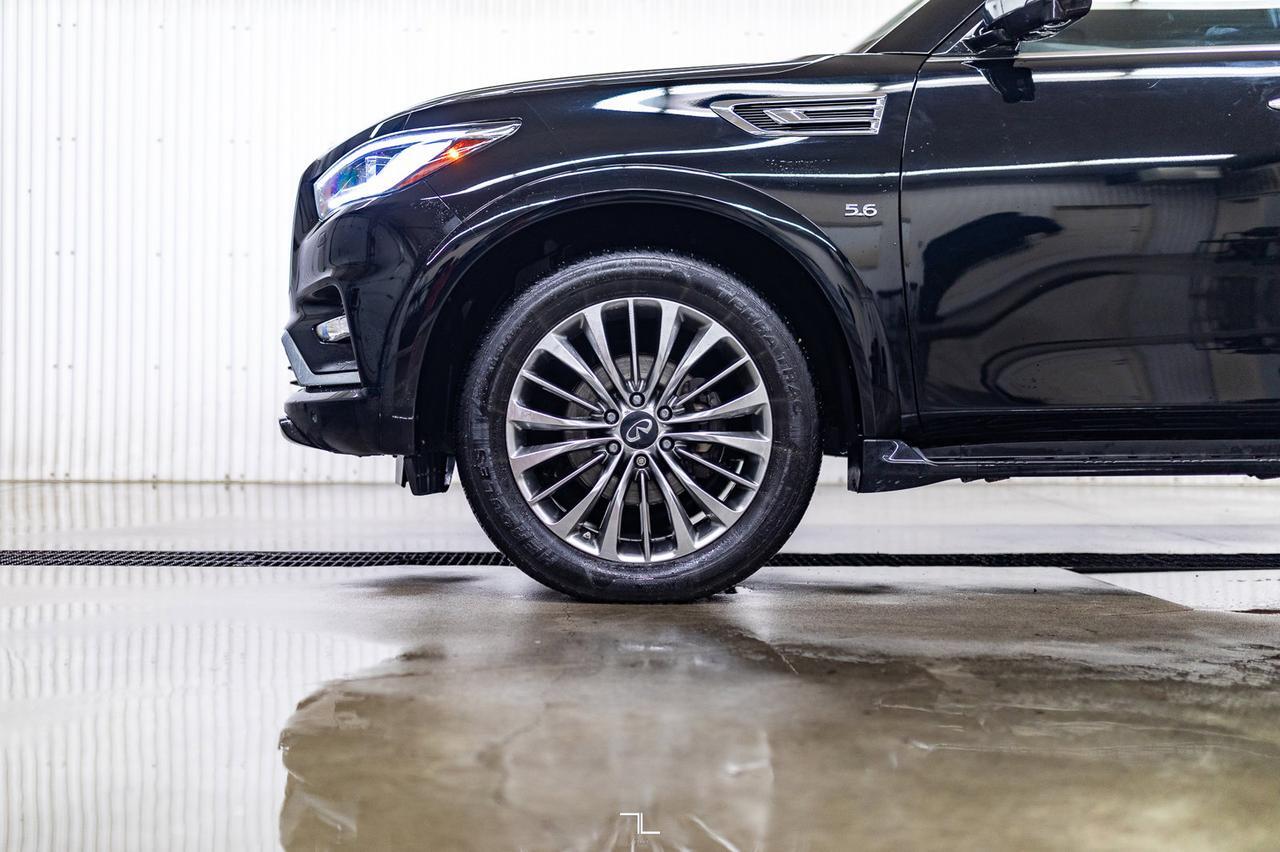 2019 Infiniti QX80 AWD Luxe Leather Roof Nav BCam Red Deer AB