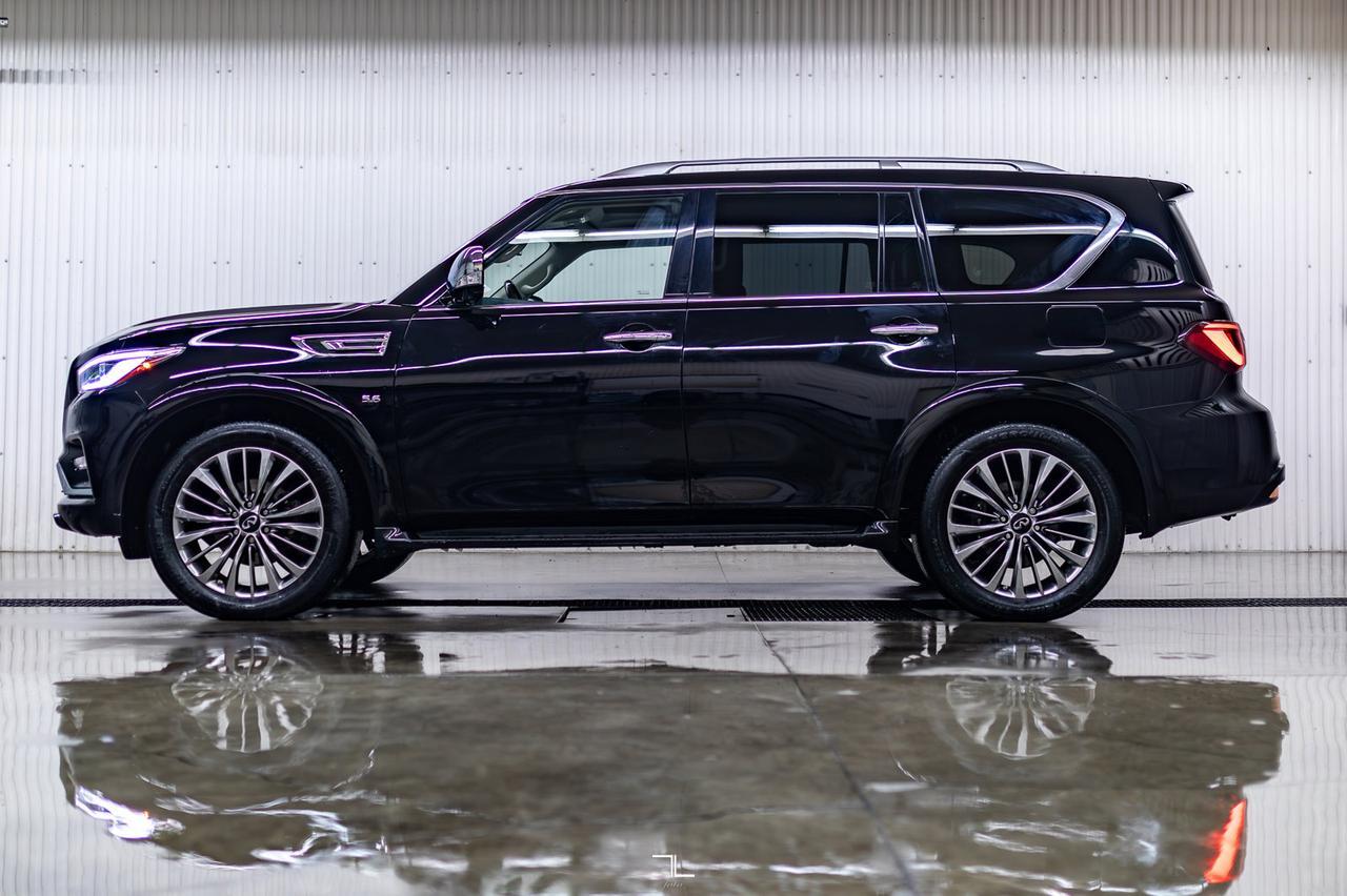 2019 Infiniti QX80 AWD Luxe Leather Roof Nav BCam Red Deer AB