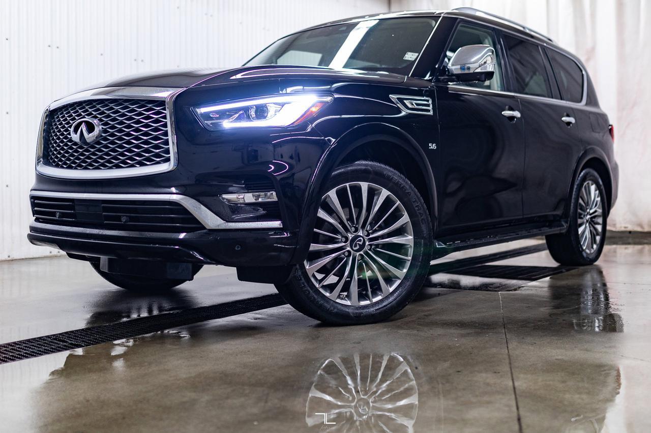 2019 Infiniti QX80 AWD Luxe Leather Roof Nav BCam Red Deer AB
