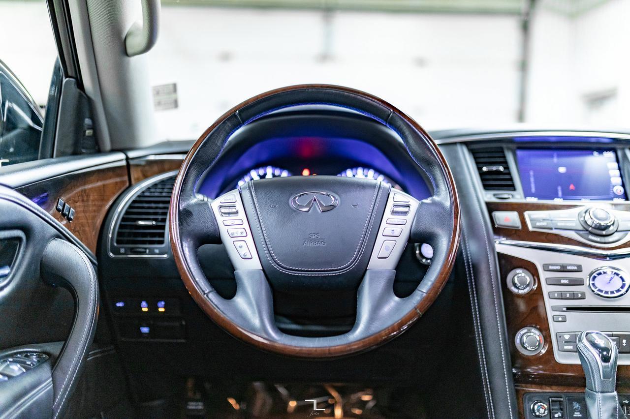 2019 Infiniti QX80 AWD Luxe Leather Roof Nav BCam Red Deer AB