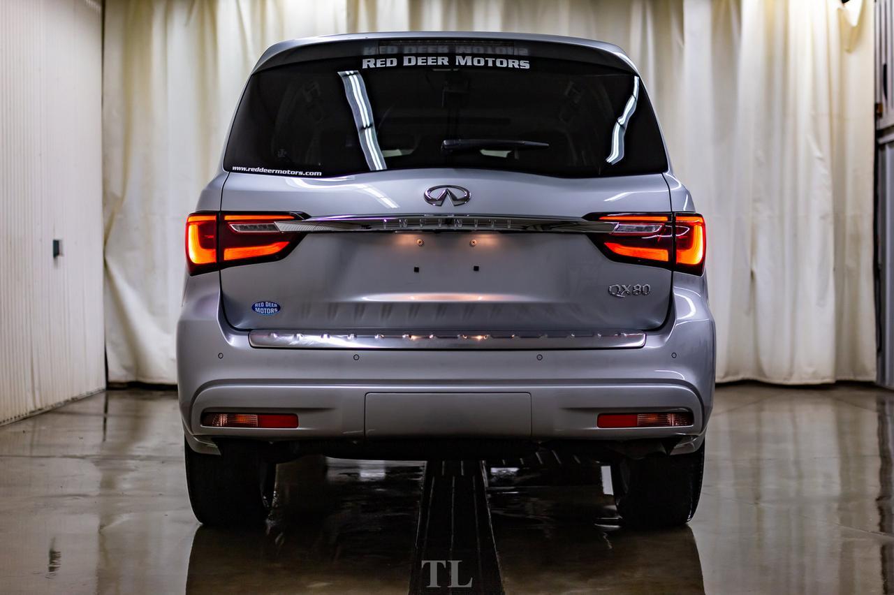 2019 Infiniti QX80 AWD Luxury Edition Leather Roof Nav TV's Red Deer AB