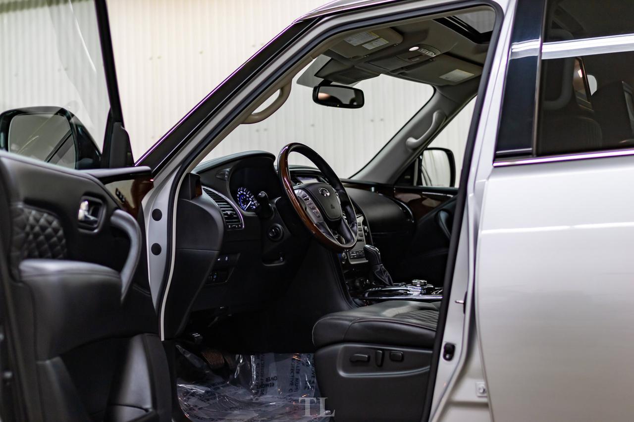 2019 Infiniti QX80 AWD Luxury Edition Leather Roof Nav TV's Red Deer AB