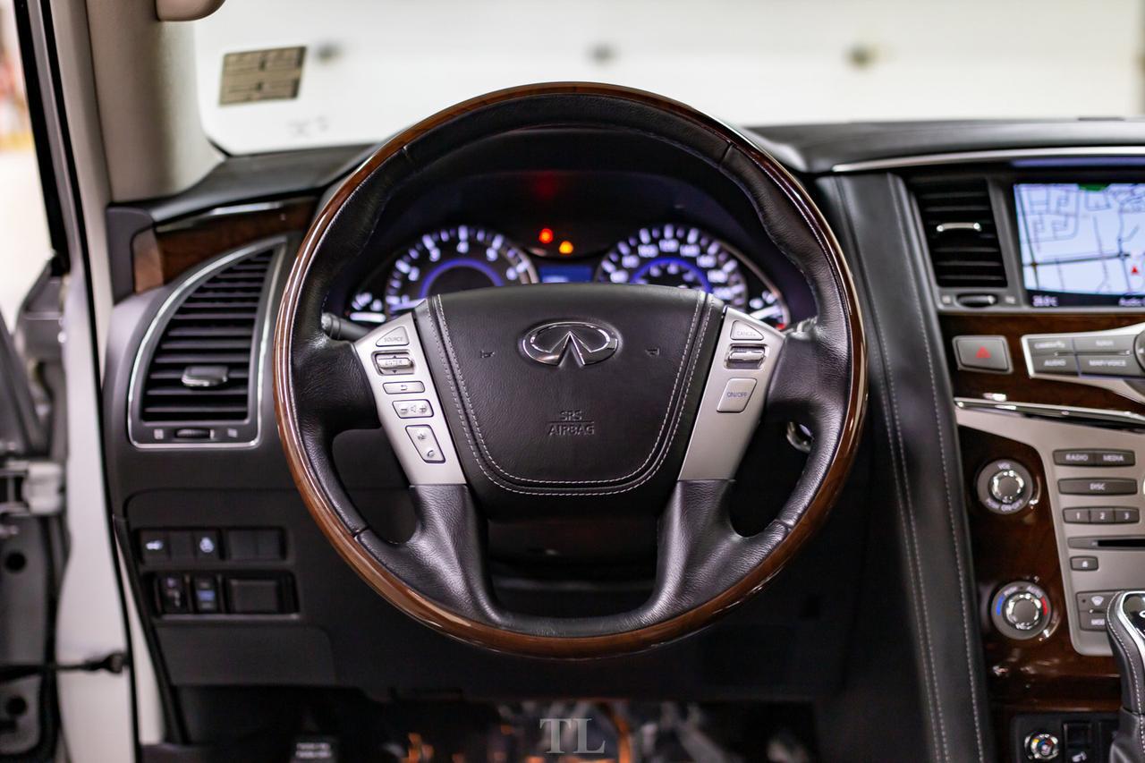 2019 Infiniti QX80 AWD Luxury Edition Leather Roof Nav TV's Red Deer AB