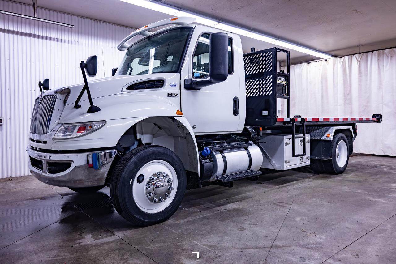 2019 International MV607 Daycab Roll Off Deck Diesel Red Deer AB