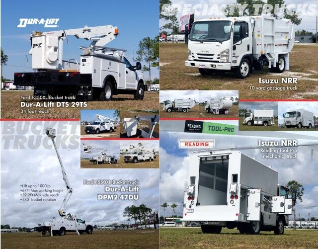 2019 Isuzu NPR-HD Crew Cab 14&apos; Aluminum Landscape Dump Truck Homestead FL
