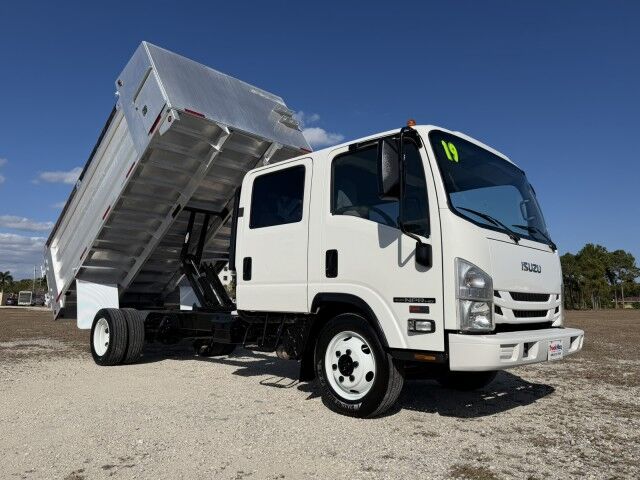 2019 Isuzu NPR-HD Crew Cab GAS 14' Aluminum Landscape Dump Truck Homestead FL