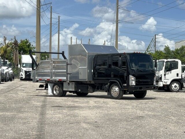 2019 Isuzu NRR Crew Cab 14&apos; Aluminum Landscape Dump Truck with Tree Spades Miami FL