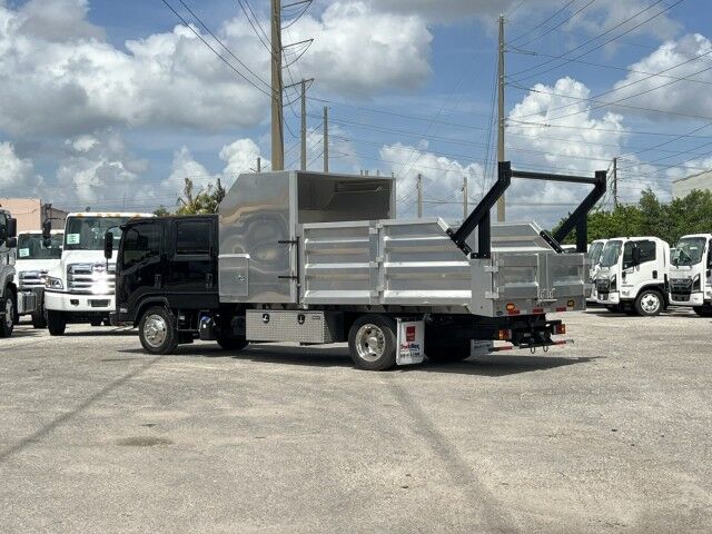 2019 Isuzu NRR Crew Cab 14&apos; Aluminum Landscape Dump Truck with Tree Spades Miami FL