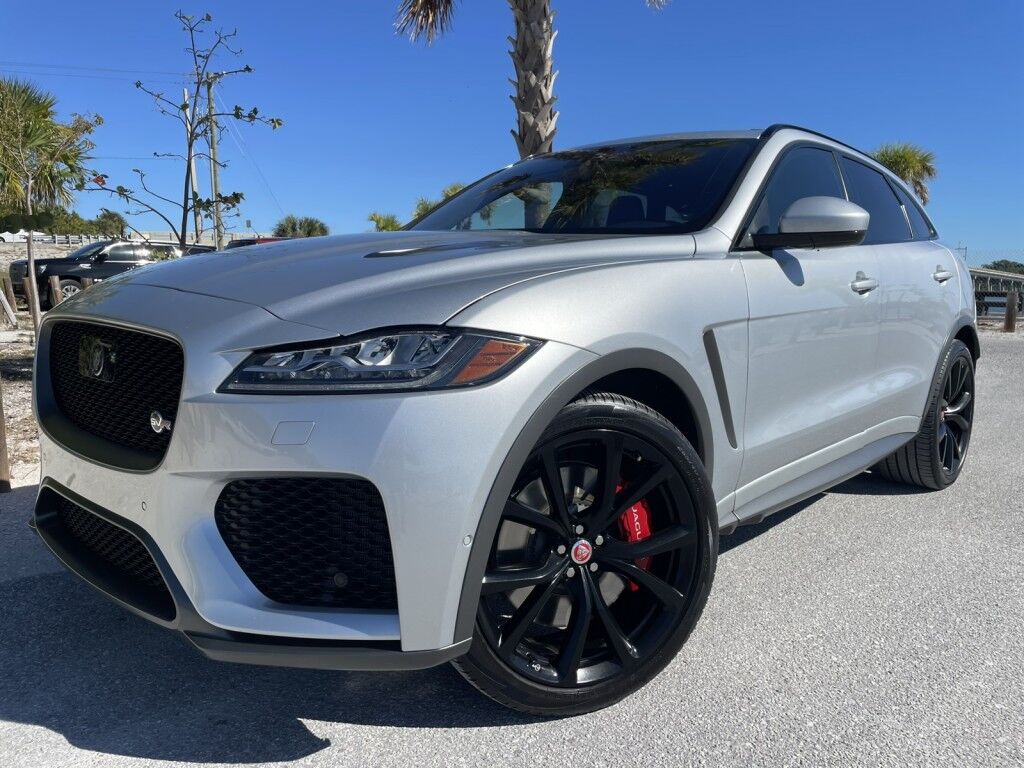 2019 Jaguar F-PACE SVR~SUPERCHARGED V8~CRUISE CONTROL~BLIND SPOT WARNING~CAMERA SYSTEM~COOLED SEATS~DRIVER CONNECT PACKAGE~LEATHER SEATS~PANOMARIC MOONROOF / SUNROOF~PARKING SENSORS~POWER SEATS~PREMIUM SOUND SYSTEM~TRAILER WIRING Sarasota FL
