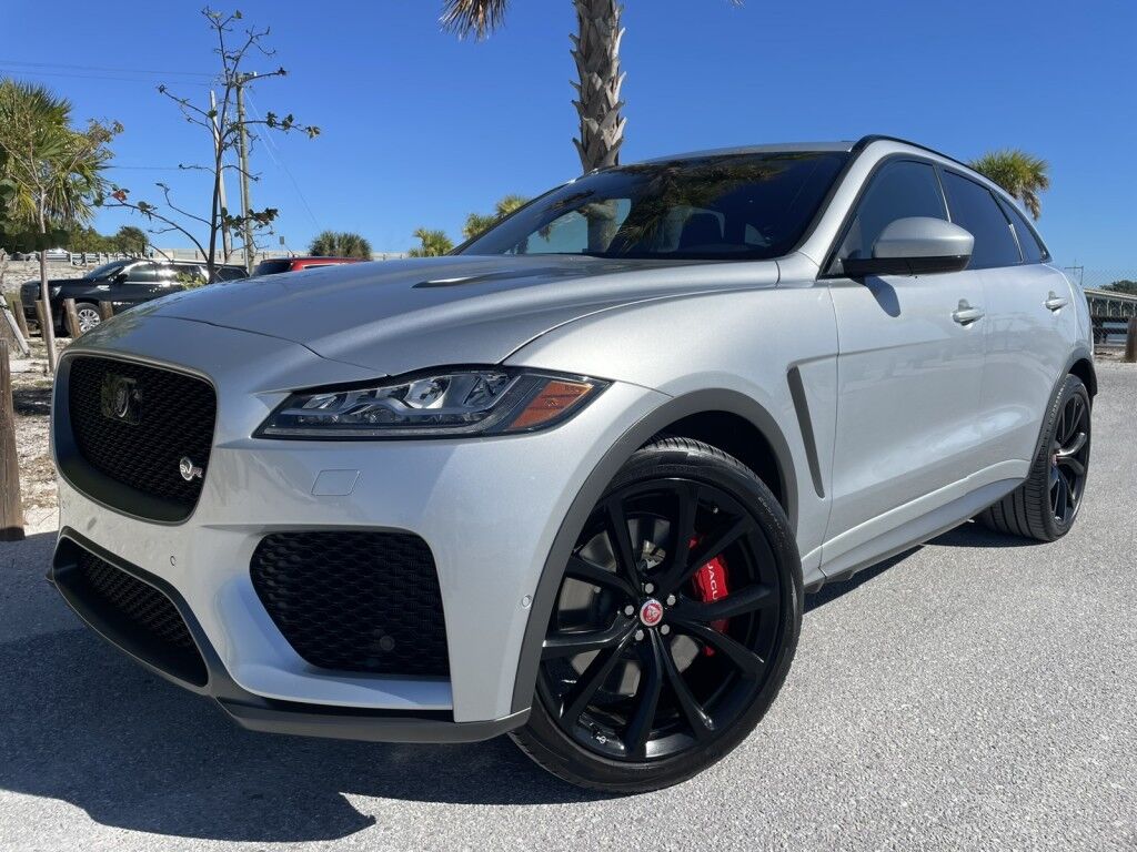 2019 Jaguar F-PACE SVR~SUPERCHARGED V8~CRUISE CONTROL~BLIND SPOT WARNING~CAMERA SYSTEM~COOLED SEATS~DRIVER CONNECT PACKAGE~LEATHER SEATS~PANOMARIC MOONROOF / SUNROOF~PARKING SENSORS~POWER SEATS~PREMIUM SOUND SYSTEM~TRAILER WIRING