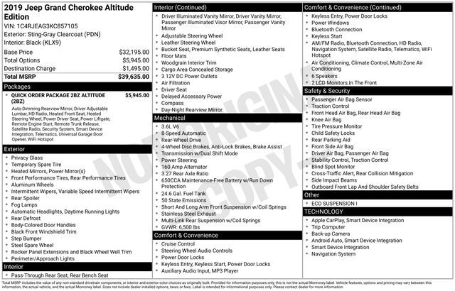 2019 Jeep Grand Cherokee Altitude Raleigh NC