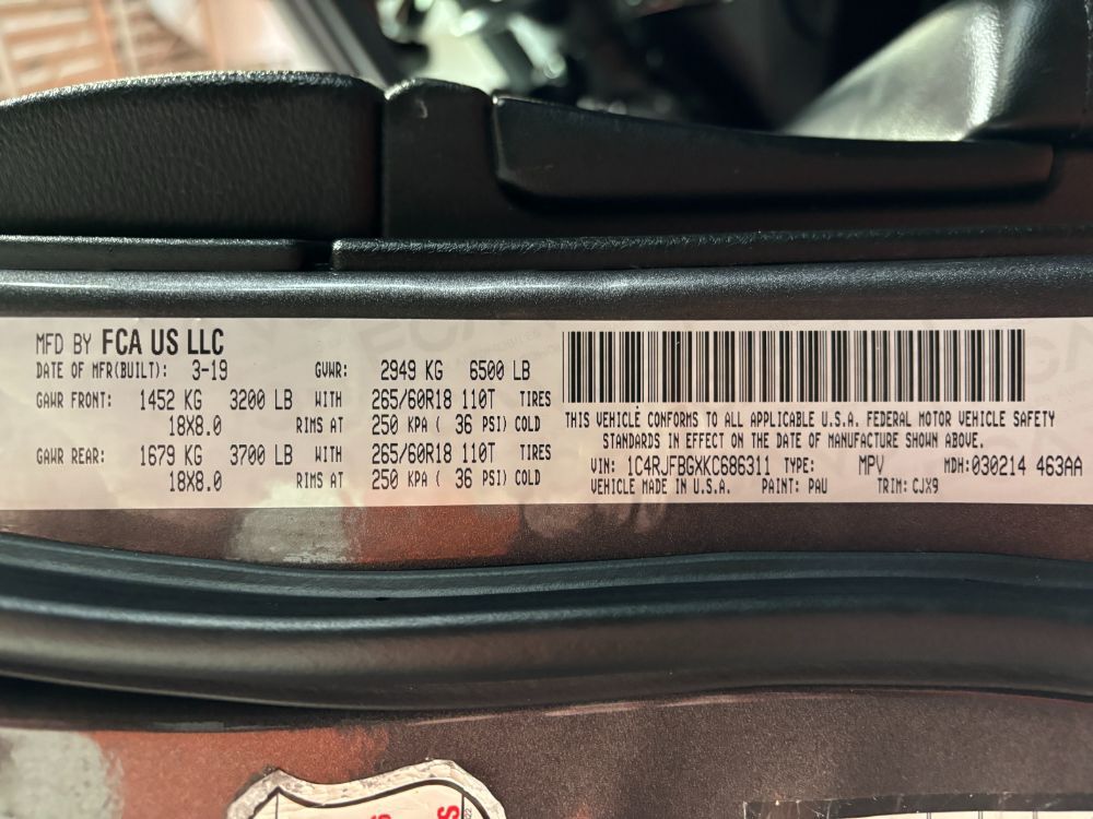 2019 Jeep Grand Cherokee Limited 4x4 Franklin OH