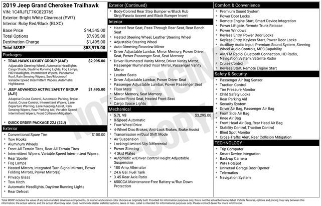 2019 Jeep Grand Cherokee Trailhawk Raleigh NC