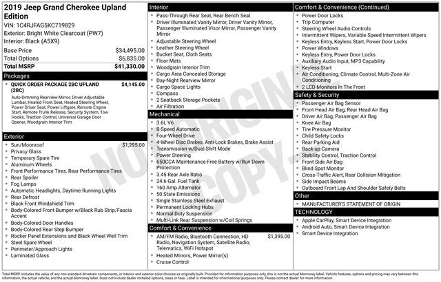 2019 Jeep Grand Cherokee Upland Edition Raleigh NC