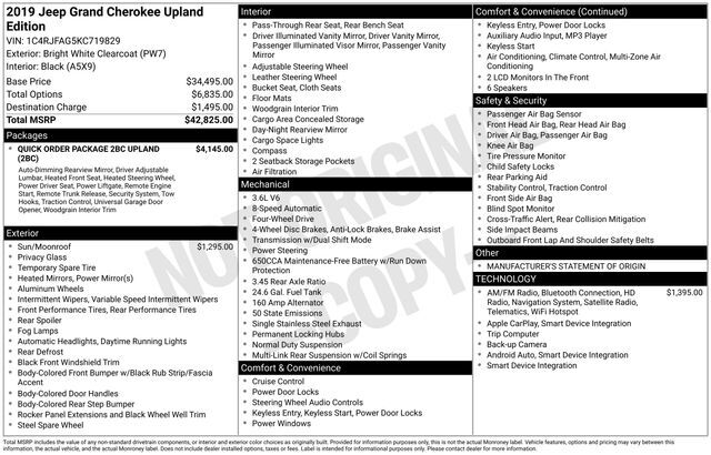 2019 Jeep Grand Cherokee Upland Edition Raleigh NC