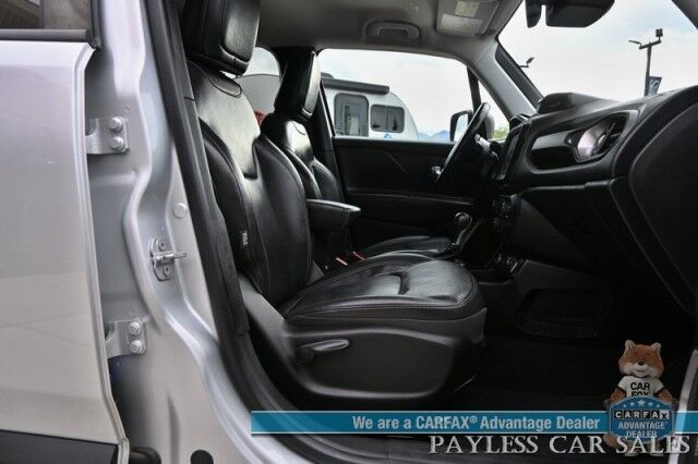 2019 Jeep Renegade Limited / 4X4 / Automatic / Auto Start / Power & Heated Leather Seats / Heated Steering Wheel / NAV / Apple CarPlay & Android Auto / Back Up Camera / Keyless Entry & Start / Tow Pkg / 29 MPG / 1-Owner Anchorage AK