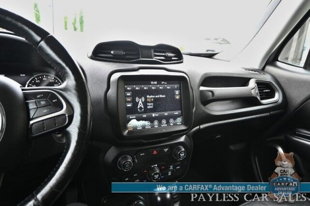 2019 Jeep Renegade Limited / 4X4 / Automatic / Auto Start / Power & Heated Leather Seats / Heated Steering Wheel / NAV / Apple CarPlay & Android Auto / Back Up Camera / Keyless Entry & Start / Tow Pkg / 29 MPG / 1-Owner Anchorage AK
