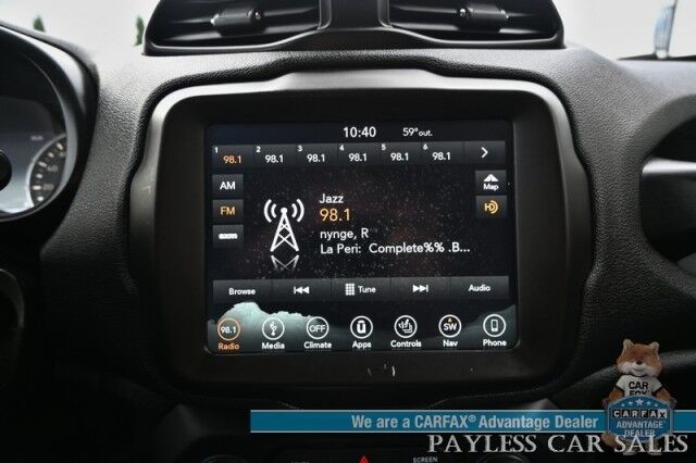 2019 Jeep Renegade Limited / 4X4 / Automatic / Auto Start / Power & Heated Leather Seats / Heated Steering Wheel / NAV / Apple CarPlay & Android Auto / Back Up Camera / Keyless Entry & Start / Tow Pkg / 29 MPG / 1-Owner Anchorage AK