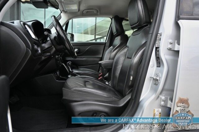 2019 Jeep Renegade Limited / 4X4 / Automatic / Auto Start / Power & Heated Leather Seats / Heated Steering Wheel / NAV / Apple CarPlay & Android Auto / Back Up Camera / Keyless Entry & Start / Tow Pkg / 29 MPG / 1-Owner Anchorage AK