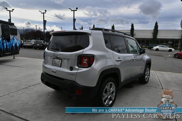 2019 Jeep Renegade Limited / 4X4 / Automatic / Auto Start / Power & Heated Leather Seats / Heated Steering Wheel / NAV / Apple CarPlay & Android Auto / Back Up Camera / Keyless Entry & Start / Tow Pkg / 29 MPG / 1-Owner Anchorage AK