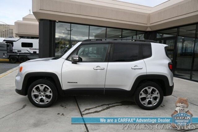 2019 Jeep Renegade Limited / 4X4 / Automatic / Auto Start / Power & Heated Leather Seats / Heated Steering Wheel / NAV / Apple CarPlay & Android Auto / Back Up Camera / Keyless Entry & Start / Tow Pkg / 29 MPG / 1-Owner Anchorage AK