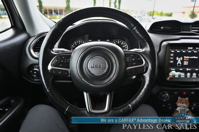 2019 Jeep Renegade Limited / 4X4 / Automatic / Auto Start / Power & Heated Leather Seats / Heated Steering Wheel / NAV / Apple CarPlay & Android Auto / Back Up Camera / Keyless Entry & Start / Tow Pkg / 29 MPG / 1-Owner Anchorage AK