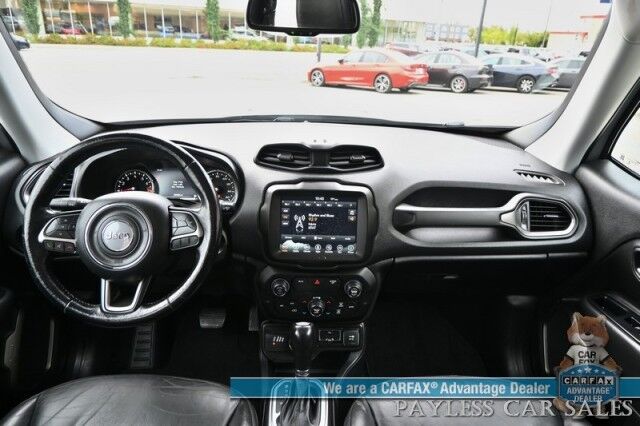 2019 Jeep Renegade Limited / 4X4 / Automatic / Auto Start / Power & Heated Leather Seats / Heated Steering Wheel / NAV / Apple CarPlay & Android Auto / Back Up Camera / Keyless Entry & Start / Tow Pkg / 29 MPG / 1-Owner Anchorage AK