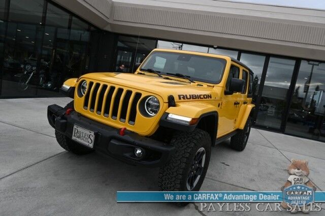 2019 Jeep Wrangler Unlimited Rubicon / 4X4 / Hard Top / Automatic / Heated Leather Seats & Steering Wheel / Navigation / Auto Start / Alpine Speakers / Adaptive Cruise / Blind Spot Alert / Back Up Camera / Keyless Entry & Start / Tow Pkg Anchorage AK