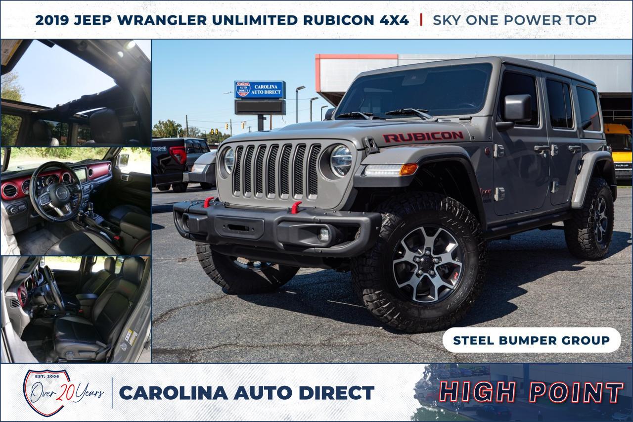 2019 Jeep Wrangler Unlimited Rubicon 4X4 / Sky One Power Top / Steel Bumper Group