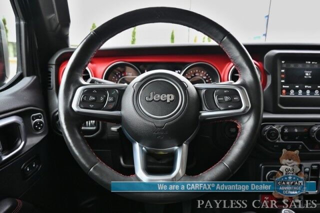 2019 Jeep Wrangler Unlimited Rubicon / 4X4 / eTorque / Hard Top / Cold Weather & Active Safety Group / Auto Start / Heated Leather Seats / Heated Steering Wheel / Blind Spot Alert / Apple CarPlay & Android Auto / Back Up Camera / Tow Pkg Anchorage AK