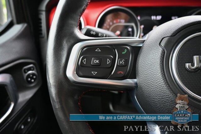 2019 Jeep Wrangler Unlimited Rubicon / 4X4 / eTorque / Hard Top / Cold Weather & Active Safety Group / Auto Start / Heated Leather Seats / Heated Steering Wheel / Blind Spot Alert / Apple CarPlay & Android Auto / Back Up Camera / Tow Pkg Anchorage AK