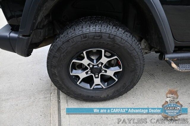 2019 Jeep Wrangler Unlimited Rubicon / 4X4 / eTorque / Hard Top / Cold Weather & Active Safety Group / Auto Start / Heated Leather Seats / Heated Steering Wheel / Blind Spot Alert / Apple CarPlay & Android Auto / Back Up Camera / Tow Pkg Anchorage AK