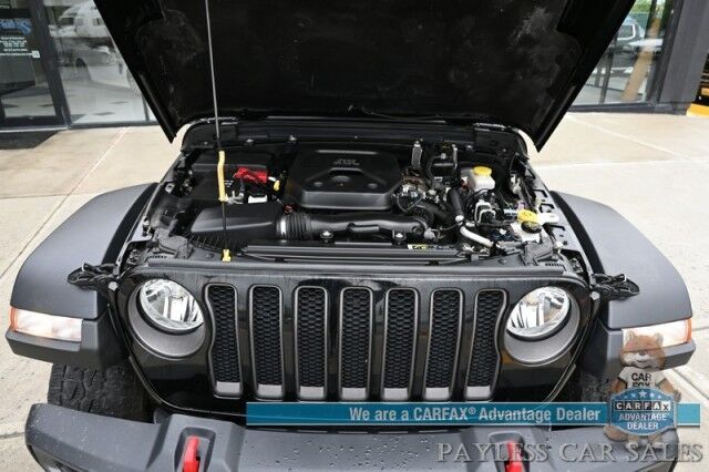 2019 Jeep Wrangler Unlimited Rubicon / 4X4 / eTorque / Hard Top / Cold Weather & Active Safety Group / Auto Start / Heated Leather Seats / Heated Steering Wheel / Blind Spot Alert / Apple CarPlay & Android Auto / Back Up Camera / Tow Pkg Anchorage AK