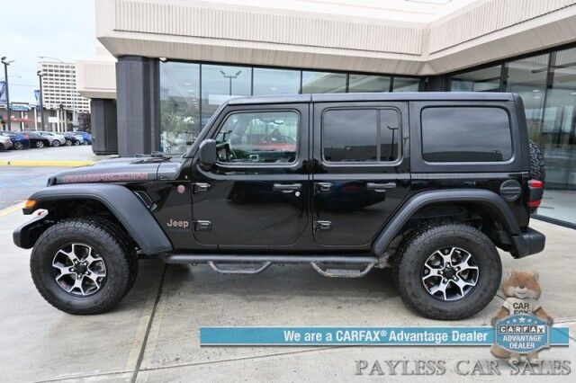 2019 Jeep Wrangler Unlimited Rubicon / 4X4 / eTorque / Hard Top / Cold Weather & Active Safety Group / Auto Start / Heated Leather Seats / Heated Steering Wheel / Blind Spot Alert / Apple CarPlay & Android Auto / Back Up Camera / Tow Pkg Anchorage AK