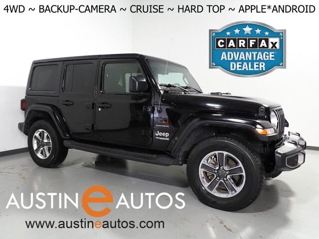 2019 Jeep Wrangler Unlimited Sahara 4WD *8-SPD AUTO, 3-PIECE HARD TOP, BACKUP-CAMERA, COLOR TOUCHSCREEN, CRUISE CONTROL, AUTO CLIMATE CONTROL,18 INCH WHEELS, SIDE STEPS, BLUETOOTH, ANDROID & APPLE Round Rock TX
