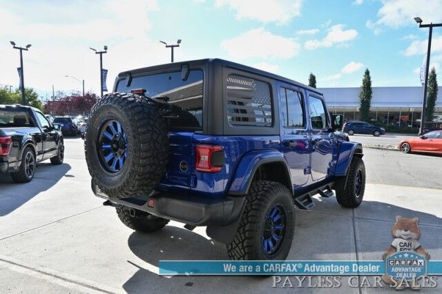 2019 Jeep Wrangler Unlimited Sahara / 4X4 / Cold Weather Pkg / Auto Start / Heated Leather Seats / Heated Steering / NAV / Alpine Speakers / Apple CarPlay & Android Auto / 3 Piece Hard Top / Fox Lift Kit & Fuel Wheels / Tow Pkg / Only 45k Miles Anchorage AK