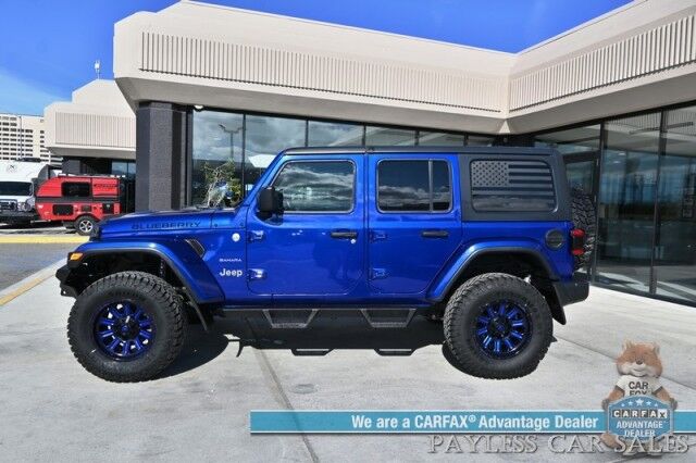 2019 Jeep Wrangler Unlimited Sahara / 4X4 / Cold Weather Pkg / Auto Start / Heated Leather Seats / Heated Steering / NAV / Alpine Speakers / Apple CarPlay & Android Auto / 3 Piece Hard Top / Fox Lift Kit & Fuel Wheels / Tow Pkg / Only 45k Miles Anchorage AK
