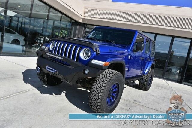 2019 Jeep Wrangler Unlimited Sahara / 4X4 / Cold Weather Pkg / Auto Start / Heated Leather Seats / Heated Steering / NAV / Alpine Speakers / Apple CarPlay & Android Auto / 3 Piece Hard Top / Fox Lift Kit & Fuel Wheels / Tow Pkg / Only 45k Miles Anchorage AK