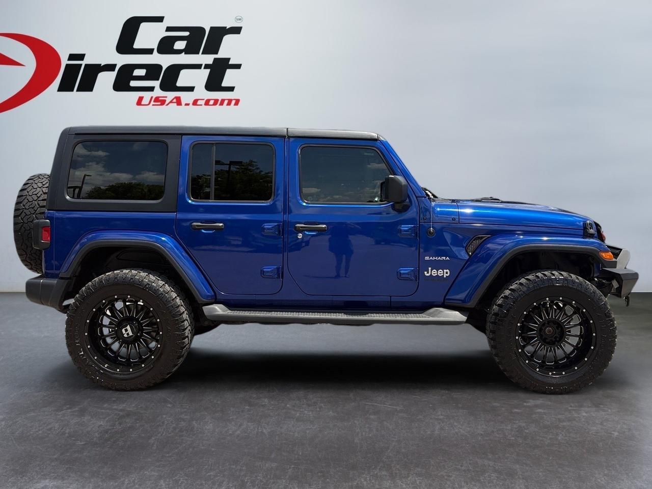 2019 Jeep Wrangler Unlimited Sahara, LIFTED, RUNNING BOARDS, FENDER FLARES, TOW PACKAGE, BACKUP CAMERA, PARKING SENSORS, CUSTOM BALLISTIC OFF ROAD WHEELS, APPLE CARPLAY/ANDROID AUTO, RC WINCH, ONLY 62 MILES, CLEAN CARFAX, THIS JEEP IS READY TO WRANGLE THE RIDE! Virginia Beach VA