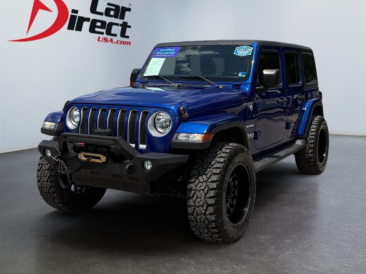 2019 Jeep Wrangler Unlimited Sahara, LIFTED, RUNNING BOARDS, FENDER FLARES, TOW PACKAGE, BACKUP CAMERA, PARKING SENSORS, CUSTOM BALLISTIC OFF ROAD WHEELS, APPLE CARPLAY/ANDROID AUTO, RC WINCH, ONLY 62 MILES, CLEAN CARFAX, THIS JEEP IS READY TO WRANGLE THE RIDE! Virginia Beach VA