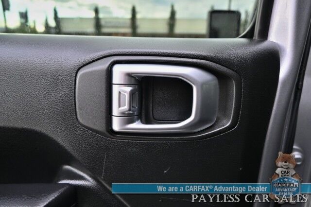 2019 Jeep Wrangler Unlimited Sport / Hardtop / 4X4 / Preferred Pkg & Active Safety Group / Power Mirrors, Windows & Locks / Blind Spot Alert / Bluetooth / Backup Camera / Cruise Control / Keyless Entry & Start / Block Heater / Tow Pkg / 1-Owner Anchorage AK