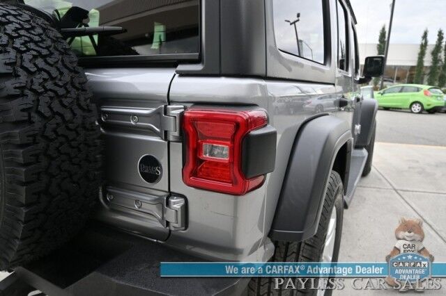 2019 Jeep Wrangler Unlimited Sport / Hardtop / 4X4 / Preferred Pkg & Active Safety Group / Power Mirrors, Windows & Locks / Blind Spot Alert / Bluetooth / Backup Camera / Cruise Control / Keyless Entry & Start / Block Heater / Tow Pkg / 1-Owner Anchorage AK