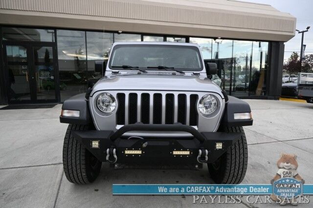 2019 Jeep Wrangler Unlimited Sport / Hardtop / 4X4 / Preferred Pkg & Active Safety Group / Power Mirrors, Windows & Locks / Blind Spot Alert / Bluetooth / Backup Camera / Cruise Control / Keyless Entry & Start / Block Heater / Tow Pkg / 1-Owner