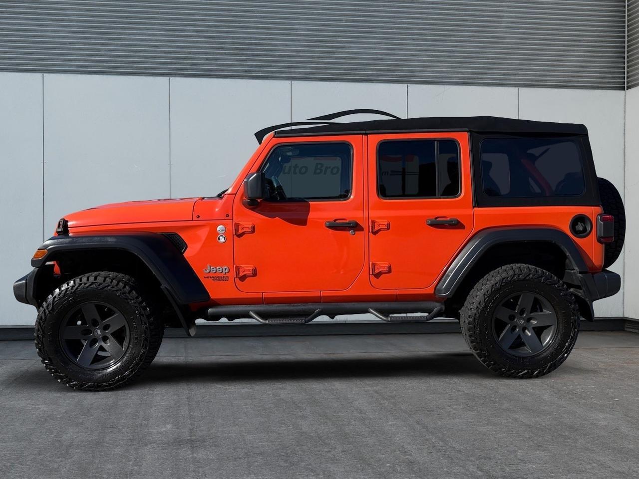 2019 Jeep Wrangler Unlimited Sport S, TOW PACKAGE, APPLE CARPLAY/ANDROID AUTO, BACKUP CAMERA, POWER AND HEATED MIRRORS, KEYLESS START, ALL WEATHER FLOOR MATS, CLEAN CARFAX, ONLY 1 OWNER!