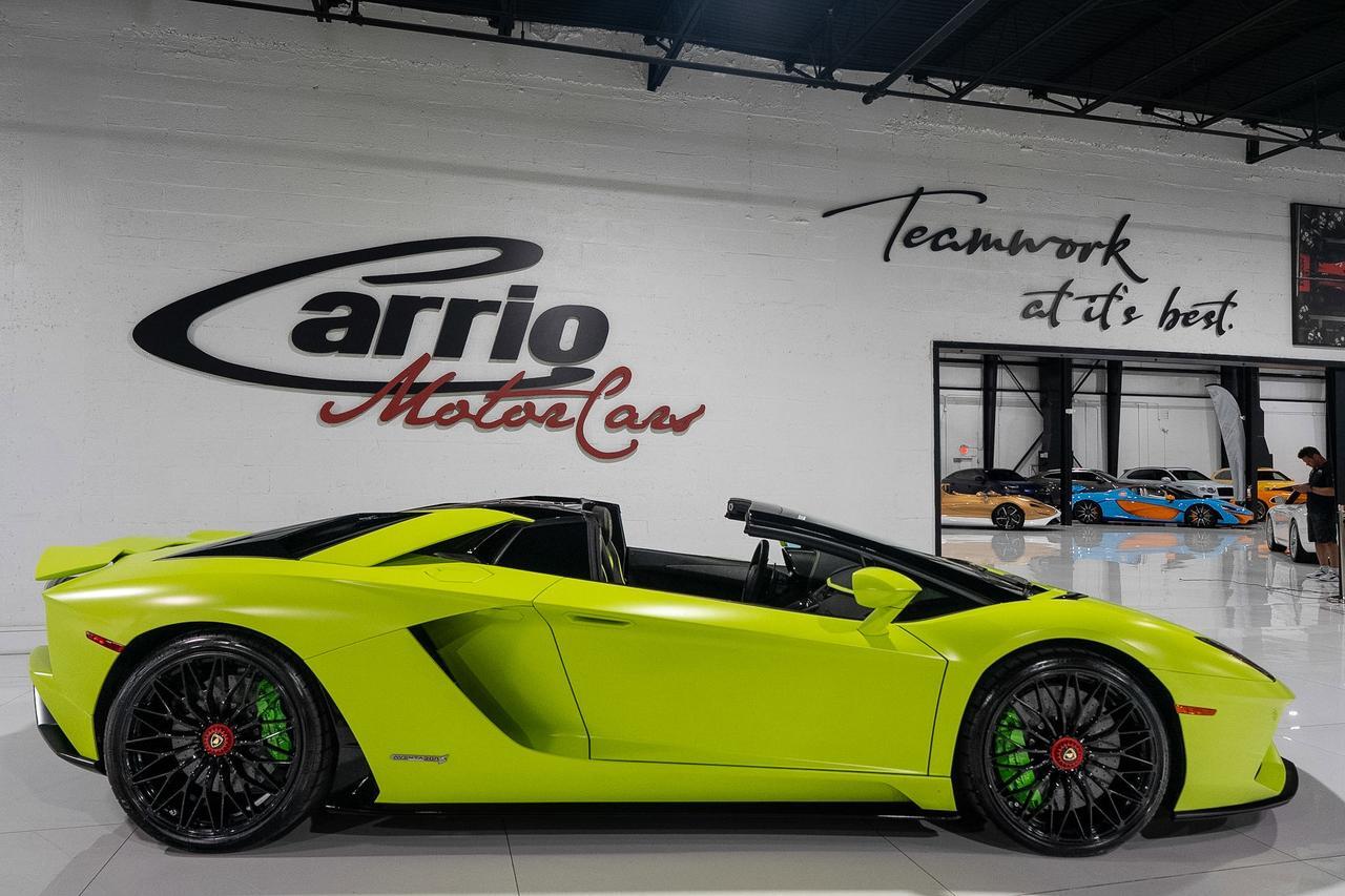 2019 Lamborghini Aventador S Roadster Verde Shock paint, Verde Mantis calipers/springs, Ad Personam interior AND MUCH MORE!! Fort Lauderdale FL
