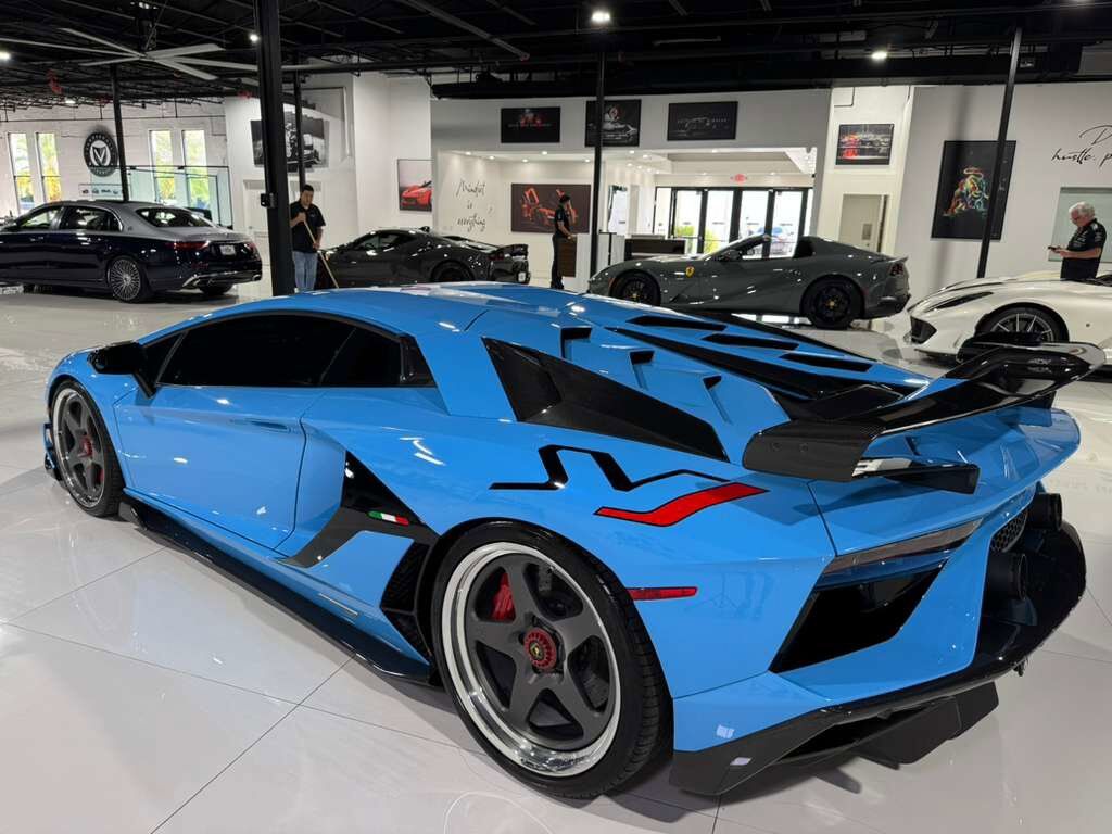 2019 Lamborghini Aventador SVJ Blu Cepheus paint, Ad Personam interior, Sensonum audio, HRE wheels, carbon galore AND MORE!! Fort Lauderdale FL