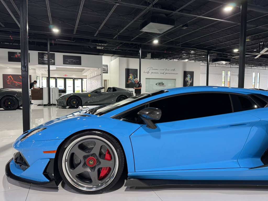 2019 Lamborghini Aventador SVJ Blu Cepheus paint, Ad Personam interior, Sensonum audio, HRE wheels, carbon galore AND MORE!! Fort Lauderdale FL
