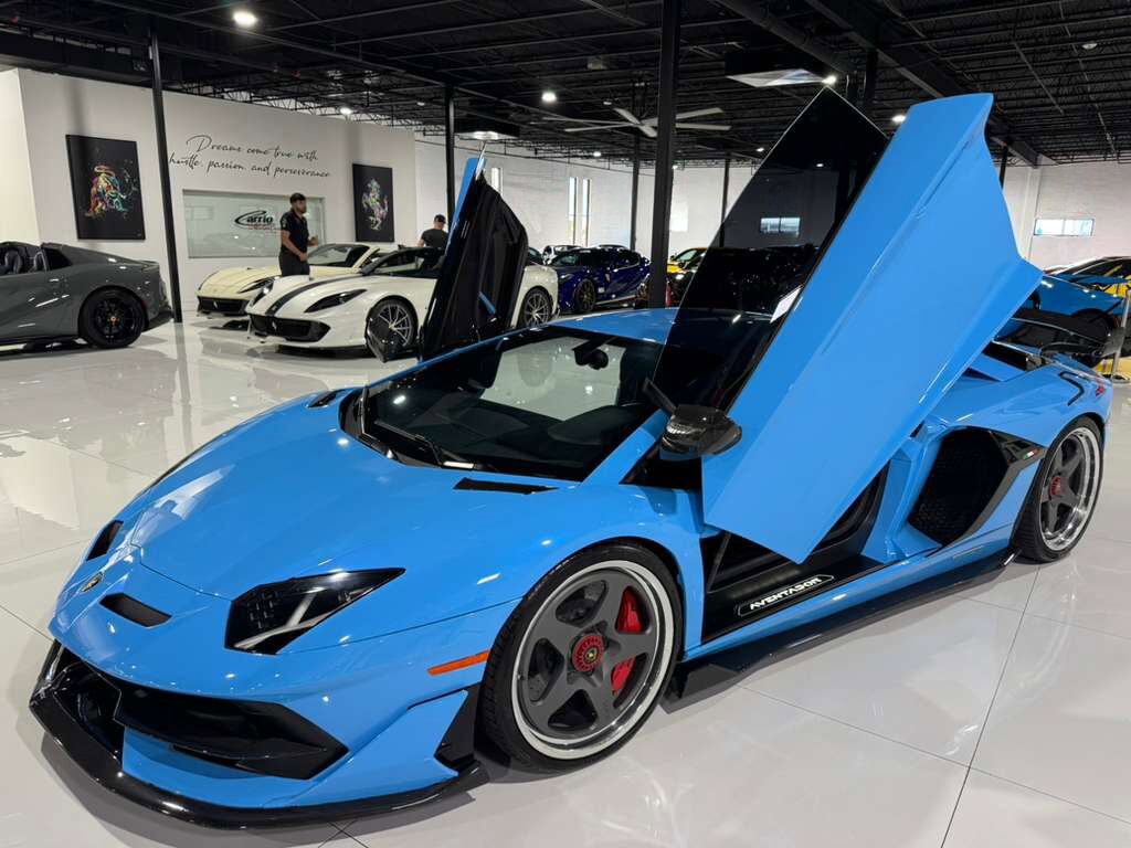 2019 Lamborghini Aventador SVJ Blu Cepheus paint, Ad Personam interior, Sensonum audio, HRE wheels, carbon galore AND MORE!! Fort Lauderdale FL